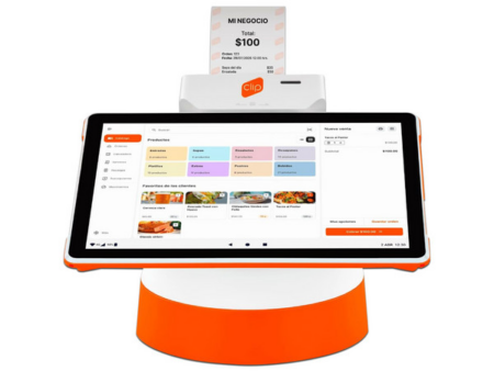 Clip Stand 2 Terminal Punto de Venta Inteligente (Naranja)