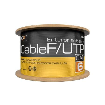 Bobina De Cable Cat.6  F/Utp, Revestimiento Tipo Cmx Externo, 305M, Negro Enterprise 100% Cobre 23 Awg