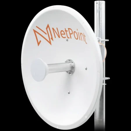 Antena Direccional Netpoint Np62 De 30Dbi/5.9-7.2Ghz/Slant De 45 Y 90Grados/Diametro De 60Cm/Ideal Para 30Km/Conector N-Hembra/Montaje Y Jumpers Incluidos