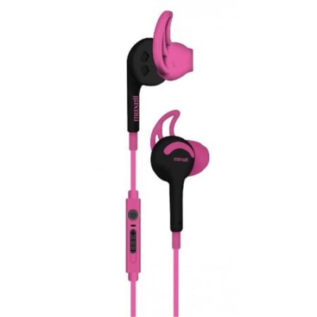 Audifonos Alambricos Maxell 347435/Sport/3.5Mm/Negro-Rosa/Mm401Max98
