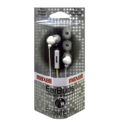 Audifonos Alambricos Maxell 347168/3.5Mm/Blanco/Mm401Max051