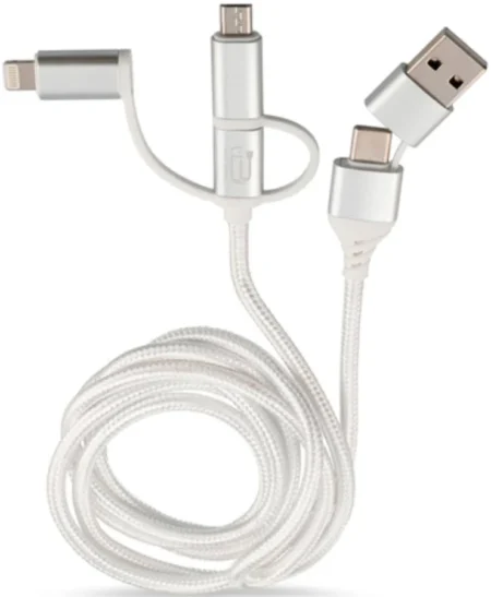 Cable USB-A A Lightning O USB-A A Tipo-C/ Luz Indicadora LED/1.2 Metros/Uso Rudo Urban Balance Db-USB-L-Purp