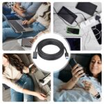 Cable Extensor USB Tiaoifaer B0C3J4Lf8P/USB 3.0 Macho A Hembra/5M/5Gbps/Gris