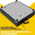 Cajon De Dinero Shopilinc Item88/5 Divisiones De Monedas/4 Divisiones De Billetes/Metalico/Con Cierre Automatico Manual Y Bloqueo/Negro