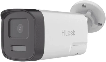 Camara Bala Turbohd 3K Hilook Thc-B257-Lts De 5Mpx/2.8Mm/40 Mts Ir Exir+40 Mts Luz Blanca/Microfono/Bocina/Exterior/Metal/Dwdr