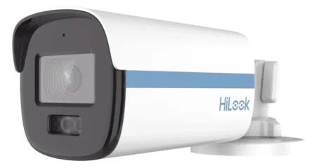 Camara Bala Turbohd Hilook Thc-B259-Lms De 5Mpx/3.6Mm/Audio Por Coaxitron/40Mir+40M Luz Blanca/IP67/Dwdr