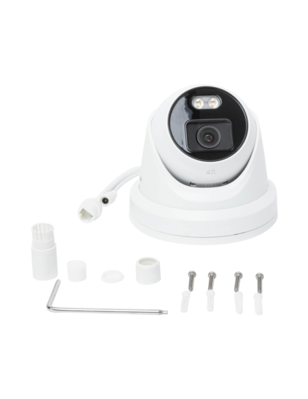 Camara Turret IP Hikvision Ds-2Cd2347G2-L(U)(C) 4Mp/Imagen A Color 24/7/Lente 4Mm/Luz Blanca 30Mts/Wdr 130Db/IP67/Captura Facial/Microfono Integrado