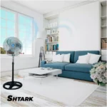 Set De 2 Ventiladores De Pedestal Shtark 16" Sht-Seve-Ngo/3Velocidades/110V/60Hz/Plastico Y Metal/Negro