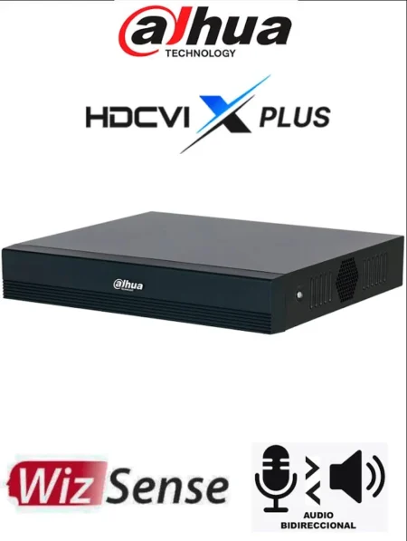 Dvr De 16 Canales Dahua Dh-Xvr1B16H-I/T 5Mp Lite Con Wizsense/H.265+/Hdcvi X Plus/Audio Bidireccional En Los 16 Canales/Soporta 16 Canales + 8 IP O Hasta 24 Canales IP/Smd Plus/Compatible Con Dolink Care