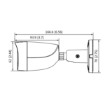 Camara Bala Turbohd Dahua Hac-Hfw1231Cmn-0280B/2Mpx/2.8Mm/Super Adapt/Wdr Real De 130Db/107 Grados De Apertura/30Mts De Ir/IP67/Soporta Cvi/Ahd/Tvi Y Cbvs/Ideal Para Contrastes De Luz