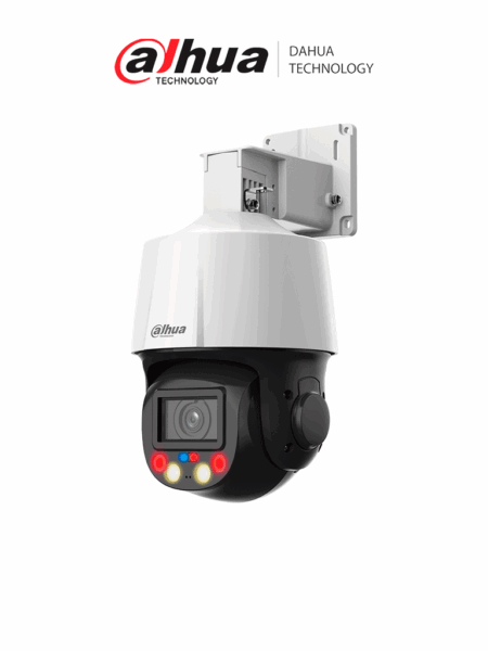 Camara IP Ptz Dahua Dh-Sdt3E410-8P-Mb-A-Pv1 De 8Mp+4Mp/Tioc: 10X Zoom/Ir Hasta 70M/Autotracking/Proteccion Perimetral/Multivision/Disuasion Activa/Luz Dual Inteligente/Smd 4.0/Ip66/PoE