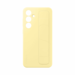 Samsung Galaxy S24 FE Standing Grip Case - Funda con Soporte de Sujeción y Agarre Ergonómico - Amarillo