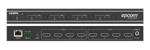 Controlador De Videowall Epcom Proaudio Epc-Mxb44Sl/4Xhdmi/Ethernet/4096X2160 4K/Seamless Switch/10 Modos De Visualizacion/Control Via Web/Ir/Rs-232 Y Tcp/IP
