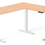 Escritorio Munfrost Gamer Moonstone/Electrico/Base Pro/75X150Cm + 60X90Cm/Altura Ajustable/Nougat/Mfmesc3W
