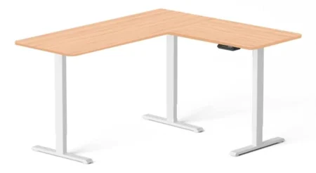 Escritorio Munfrost Gamer Moonstone/Electrico/Base Pro/75X150Cm + 60X90Cm/Altura Ajustable/Nougat/Mfmesc3W