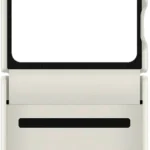 Samsung Galaxy Z Flip5 Flap Leather Cover - Funda de Eco-Cuero con Protección de Bisagra y Forro Suave - Crema