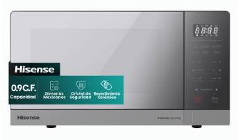 Horno De Microondas Hisense Hmms2509Sp 0.9 Pies Cúbico. Color Silver Inox