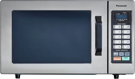 Horno De Microondas Panasonic Ne-1054F/1000W/Capacidad De 23L/Acero Inoxidable/Gris