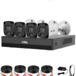 Saxxon Sua-Kit/Xvr1E04-I/4-B20P-0280B - Kit 4 Canales Hdcvi 1080P/ 4 Cámaras B20P 2.8Mm 100°/ Dvr Soporta Hasta 5 Ch IP Ysmd Policarbonato
