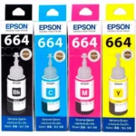 Kit De 3 Tintas Epson T664/70Ml/Amarillo/Cian/Magenta/L120/L1300/L310/L380/L395/L495/T664520-3P