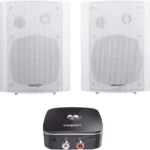 Kit De Altavoz 2X20W Rms Epcom Proaudio Sf775Aw/Con Modulo Receptor Bluetooth/Material Abs Y Reja Metalica/Bracket De Metal/Blanco
