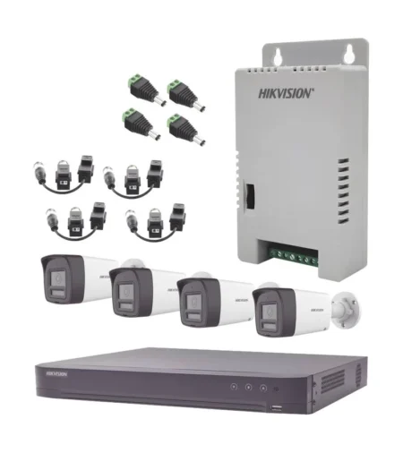 Kit Audio Bidireccional Turbohd Hikvision Kh4K8Btwa/4K-3K/Dvr 8 Canales 4K/8 Camaras Bala (Exterior) Con Bocina Y Microfono Integrado 3K/1 Fuentes De Poder