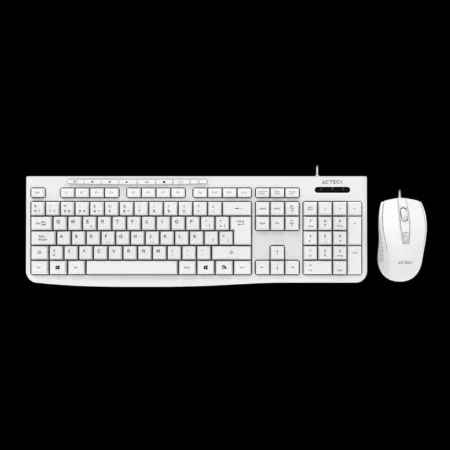 Kit Teclado Y Mouse Alambrico Acteck AC-941792 Creator Prime Mk455/1600Dpi/Membrana/Color Blanco (Openbox)