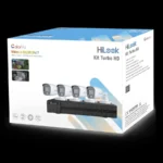 Kit Turbohd 1080P + SSD 500Gb Hilook Hl-1080-Cv/A/512Gb Dvr 4 Canales IP/4 Camaras Bala Colorvu/Microfono Integrado