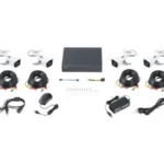 Kit Dvr 4 Canales Turbohd Hilook Hl-1080-Mc4 1080P/2.4Mm/4 Camaras Bala De Metal/H.265+/Fuente De Poder Profesional/Accesorios De Instalacion