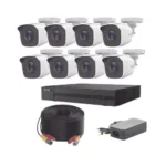 Kit Dvr 8 Canales 1080P Hilook Turbohd Hl1080P8B Con 8Camaras Bala/8 Cables De 20M/2 Fuentes De 4 Canales/H.265+