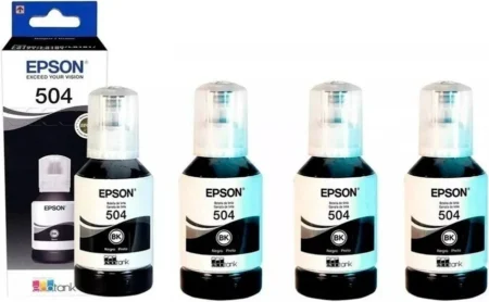 Kit De 2 Tintas Epson T504 Color Negro/T504120-2P