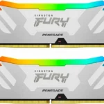 Memoria DDR5 32Gb 6400Mhz Kingston Fury Renegade (2X16Gb)/Blanco/Cl32/Non-ECC/Xmp/Rgb/Dimm/Kf564C32Rwak2-32