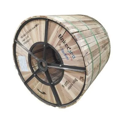 Carrete De 4Km De Fibra Optica Linkedpro By Fiberho/Aerea Figura 8 Armada Antirroedor G.652D/Monomodo De 24 Hilos/Exterior/Span 120/Loose Tube/Gyfc-8S-24C-S120/4Km