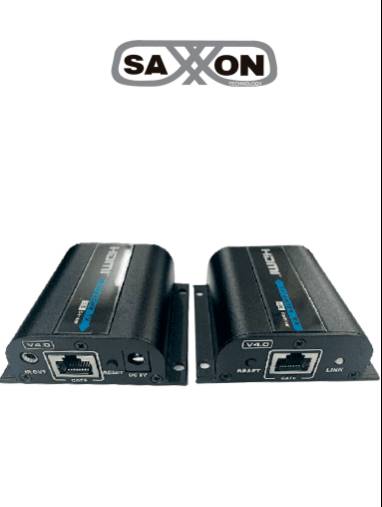 Saxxon Lkv372Pro-4.0 – Kit Extensor De Video HDMI/ Resolucion 4K/ Cat 6/ 6A Cobre / Poc/ Hasta 50 Metros/ Loop HDMI En Transmisor/ Transmisor Ir/ Plug And –