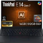 Laptop Lenovo Thinkpad E14 Gen 7 14"/AMD Ryzen 7 250/32Gb RAM/1Tb SSD/USB/HDMI/DP/1920X1200/Win 11 Pro/Negro/21T1001Blm