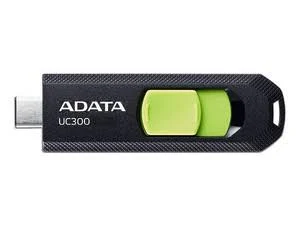 Memoria USB Tipo-C 3.2 32Gb Adata Uc300 Negro/Verde, Acho-Uc300-32G-Rbk/Gn (Openbox)