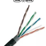 Saxxon Outpcat5Ecopext100 - Bobina De 100 Metros De Cable Utp Cat5E 100 Cobre/ Exterior Con Doble Forro/ Color Negro/ Ideal Para Cableado De Redes -