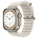 49Mm Navy Ocean Band - Natural Titanium Finish