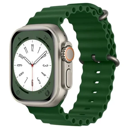 49Mm Navy Ocean Band – Natural Titanium Finish