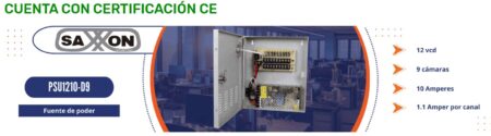 Fuente De Poder Saxxon Regulada 12V/10A, Psu1210D9