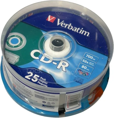 25 Piezas Cd-R Verbatim 94611 700 Mb, 25, 52X, 80 Min, Varios Colores