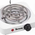Parrilla Electrica De Mesa Shtark Sht-Pec-1Qm/1Quemador/Aluminio/1000W/Blanco