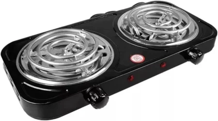 Parrilla Electrica De Mesa Shtark Sht-Peg-Neg/1Quemador/Metal/1000W/Negra