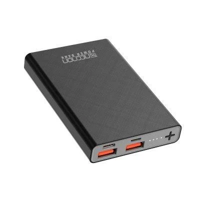 Power Bank Necnon Npw-05Tc/5000Mah/Doble Puerto USB 2.1A Y Tipo C De Entrada Y Salida/1 A 2 Cargas/Indicador LED/Negro