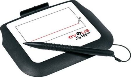 Digitalizador De Firma Evolis Sig100 Lite (St-Lte105-2-Uevl) Pad De Firmas Con Revestimiento De Superficie De Policarbonato Resistente (Sin Pantalla) –
