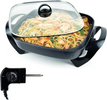 Sarten Electrico Shtark Sht-Sae-Neg/Antiadherente/5L/1500W/Negro