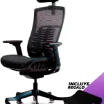 Silla Gamer Munfrost Nash/Blanco/Gris Con Morado/Hasta 180Kg/Ruedas Tipo Patin/Reclinable/Con Soporte Lumbar/Mfmsin1W