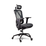 Silla Gamer Munfrost Nova/Negro/Hasta 180Kg/Cuero Sintetico Y Metal/Ruedas Tipo Patin/Reclinable/Con Soporte Lumbar/Mfmsil1B