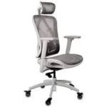 Silla Gamer Munfrost Nexus/Gris Con Blanco/Ruedas Tipo Patin/Reclinable/Con Soporte Lumba/Mfmsin2W