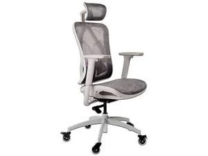 Silla Gamer Munfrost Nexus/Gris Con Blanco/Ruedas Tipo Patin/Reclinable/Con Soporte Lumba/Mfmsin2W